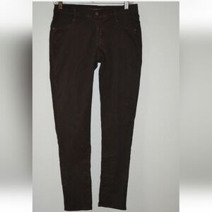 James Jeans Brown Coated "Twiggy" 5 Pocket Skinny Jeans Size 29